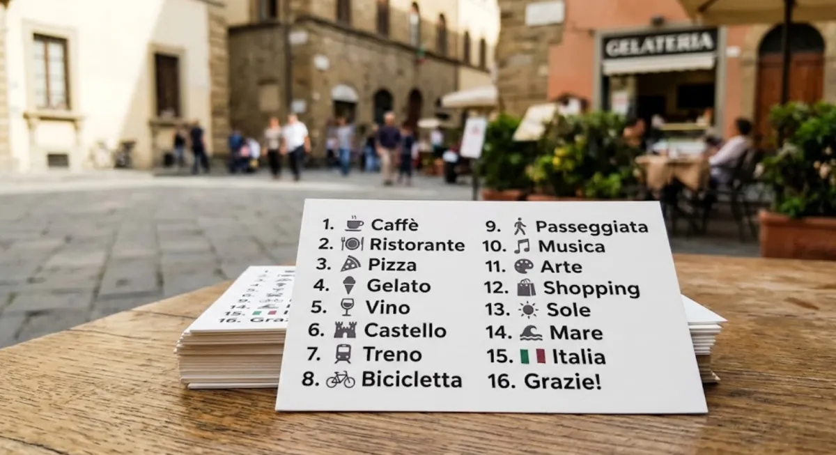 Włoskie przyjemności: Caffè, Sole, Mare, Grazie, Ristorante, Pizza, …
